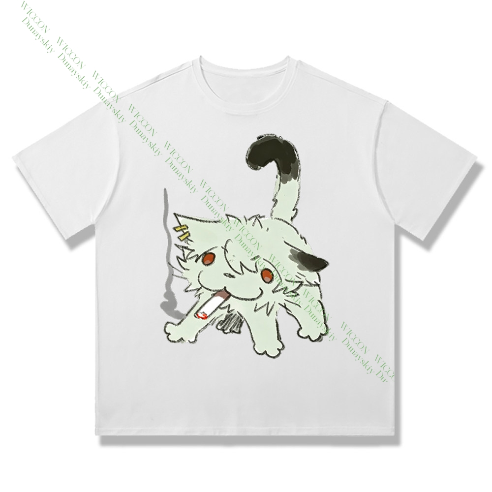 Chainsmoker Cat Yaniko Satou 귀 - Anime Merchandise T-Shirts 리뷰 및 가격