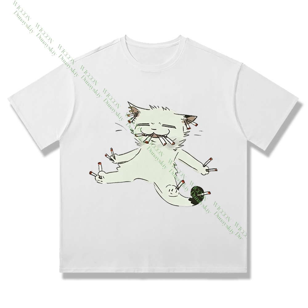 Chainsmoker Cat Yaniko Satou 귀 - Anime Merchandise T-Shirts 리뷰 및 가격
