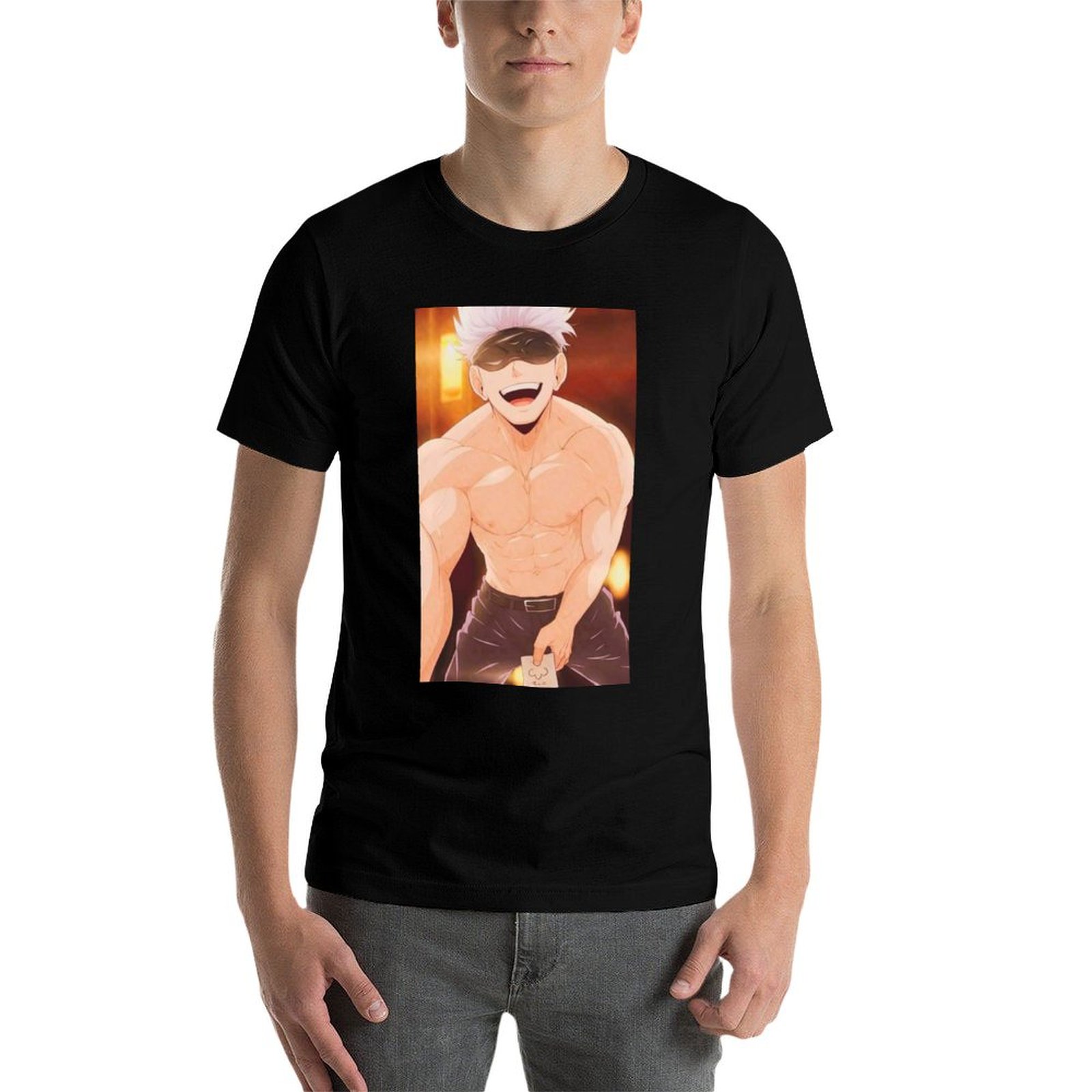 Gojo Satoru 상품 티셔츠 남성용 티셔츠 그래픽 - Anime Merchandise T-Shirts 리뷰 및 가격