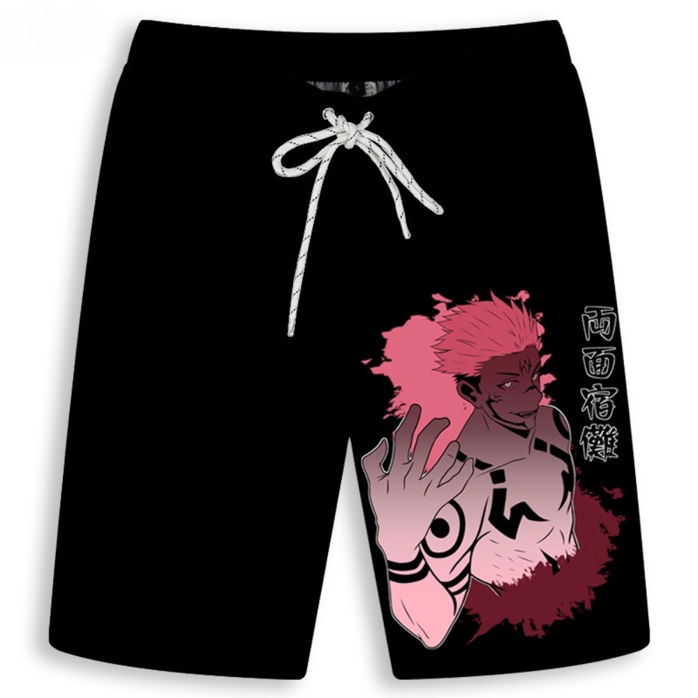 남성용 고조 사토루 프린트 반바지 남성 여성 스포티 캐 - Anime Merchandise Shop 리뷰 및 가격