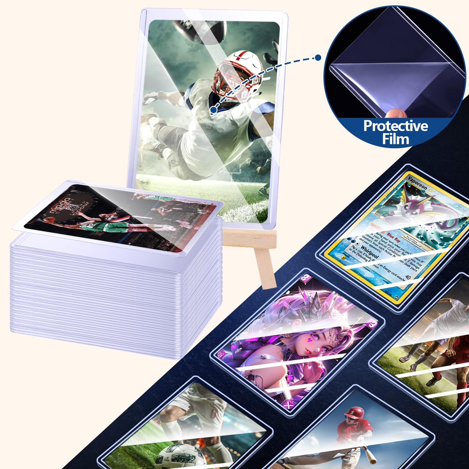 25-100pcs 하드 카드 슬리브 안티 스크래치 홀더 - Collector Card Sleeve 리뷰 및 가격
